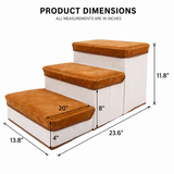 Foldable Pet Dog Stairs With Storage .