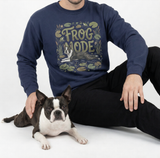 Frog Mode Boston Terrier Dog Frog Legs Unisex Garment-Dyed Sweatshirt .