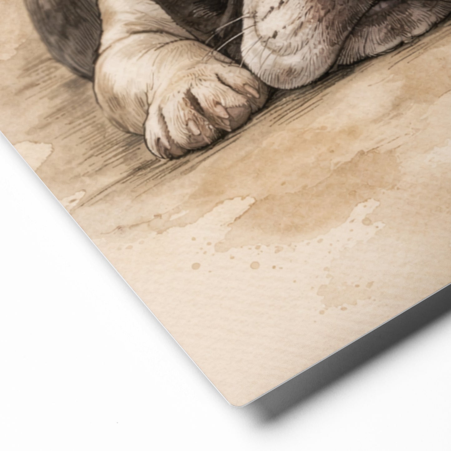 Watercolor Boston Terrier Dog Art Print Metal Prints .