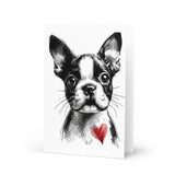 Boston Terrier Heart Greeting card