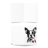Boston Terrier Heart Greeting card