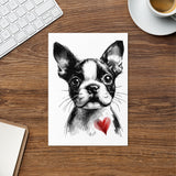 Boston Terrier Heart Greeting card