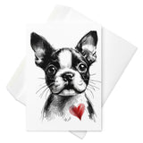 Boston Terrier Heart Greeting card