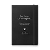 Custom Dog Notebook – Things My Dog Would Say If He Could Talk Hardcover Bound Notebook - Personalized Dog Journal, Funny Pet Memory Book .