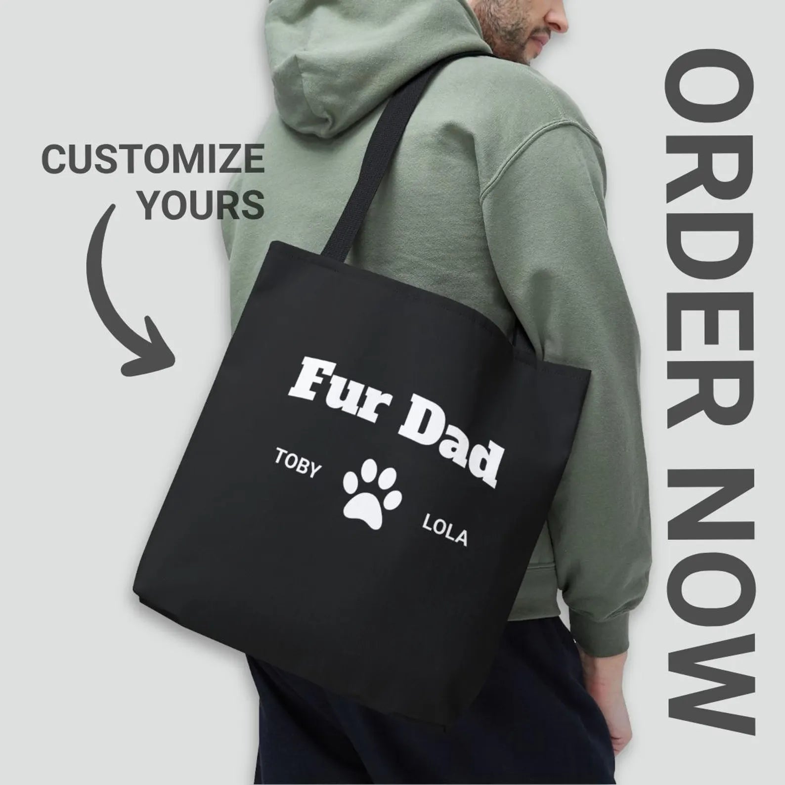 Personalized Tote Bag for Pet Lovers - Customizable with Your Pets' Names