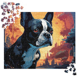 Artistic Representation Of A Boston Terrier In A Surreal Place Jigsaw puzzle