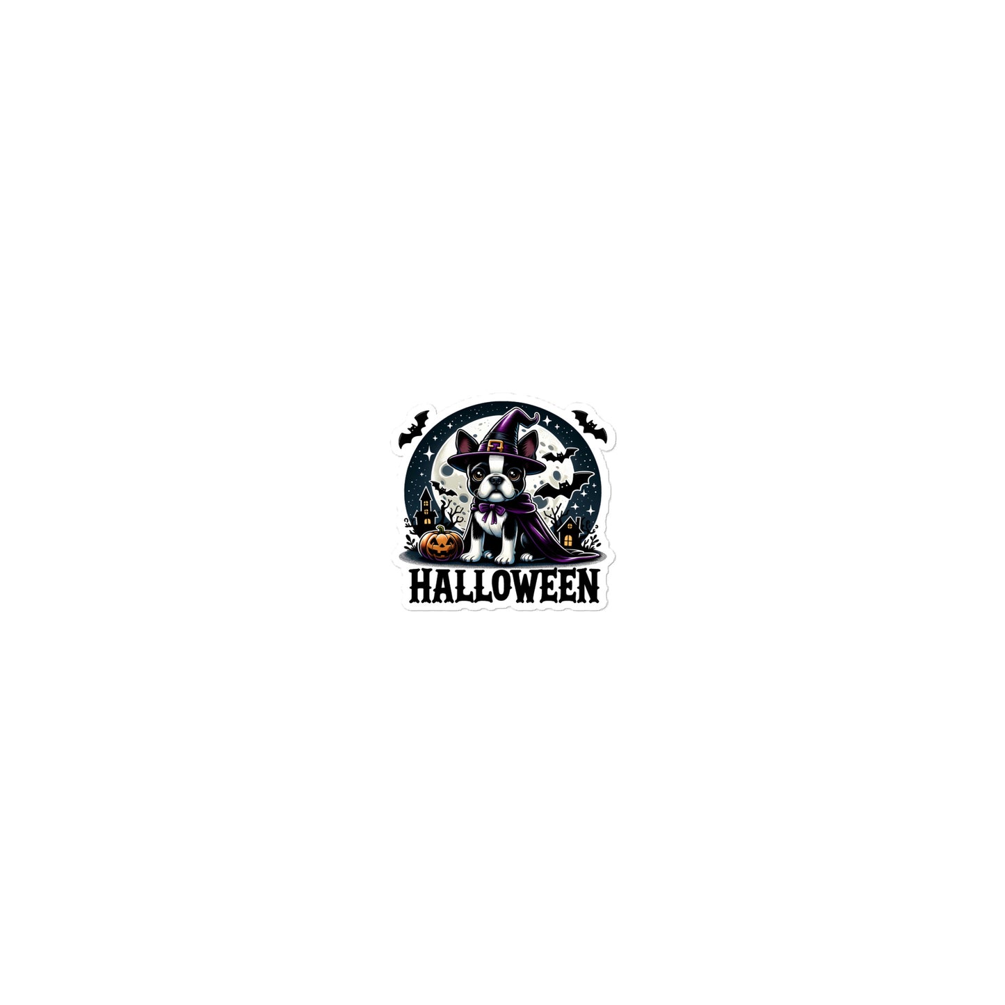 Halloween Boston Terrier Bubble-free Stickers
