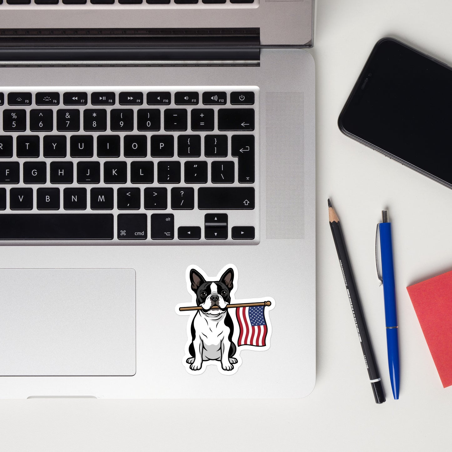 American Heritage Boston Terrier Dog Bubble-free Stickers