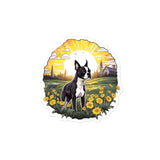 Countryside Boston Terrier Dog Sticker