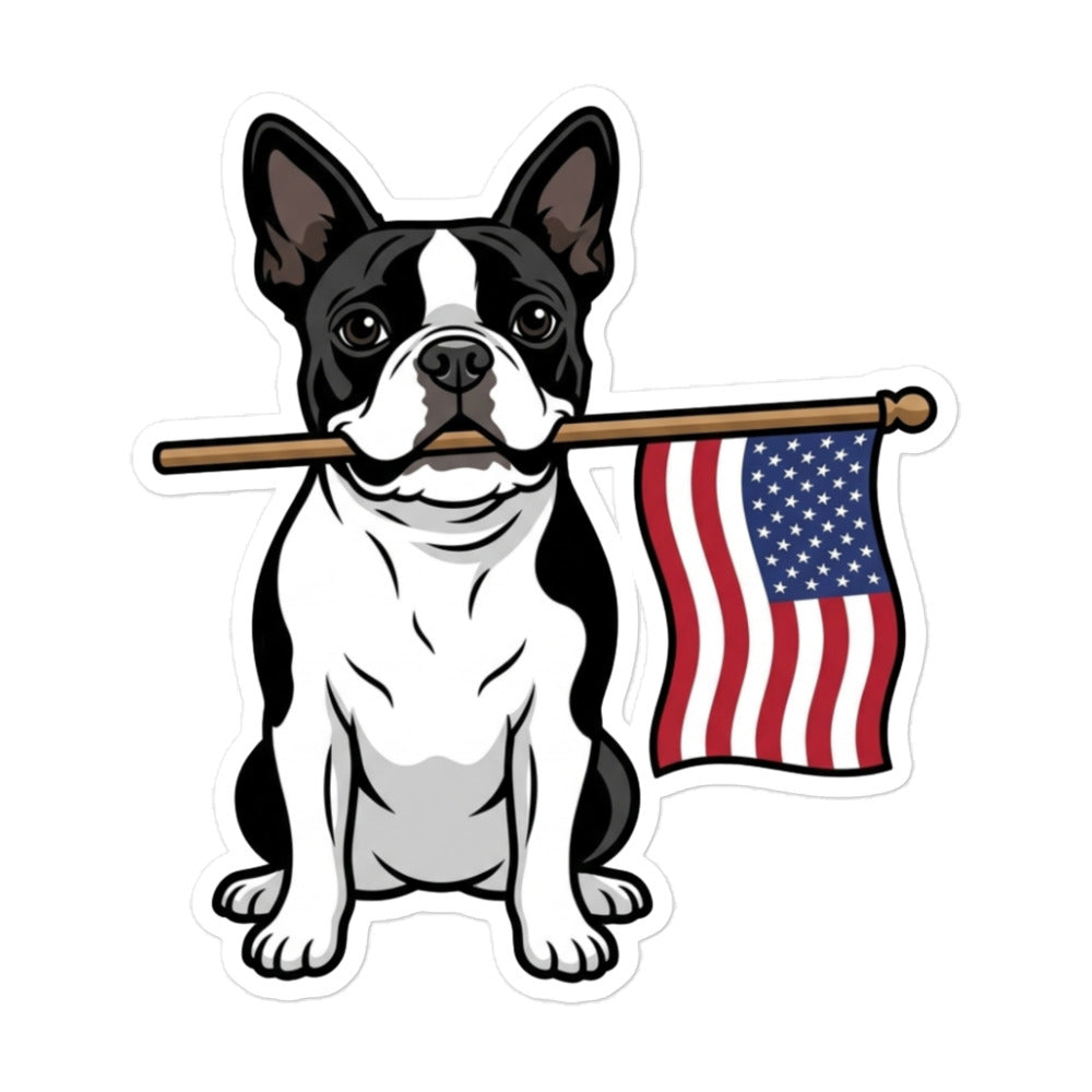 American Heritage Boston Terrier Dog Bubble-free Stickers