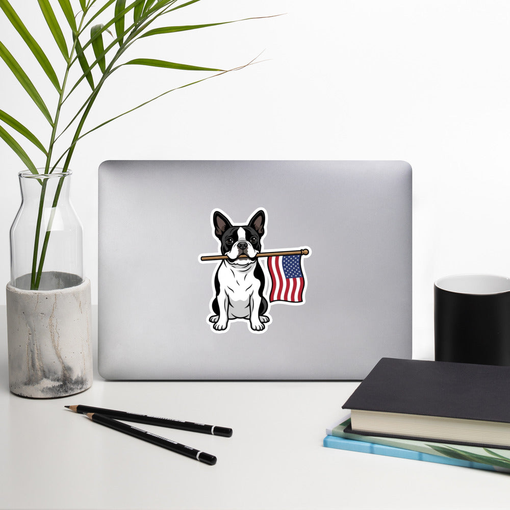 American Heritage Boston Terrier Dog Bubble-free Stickers