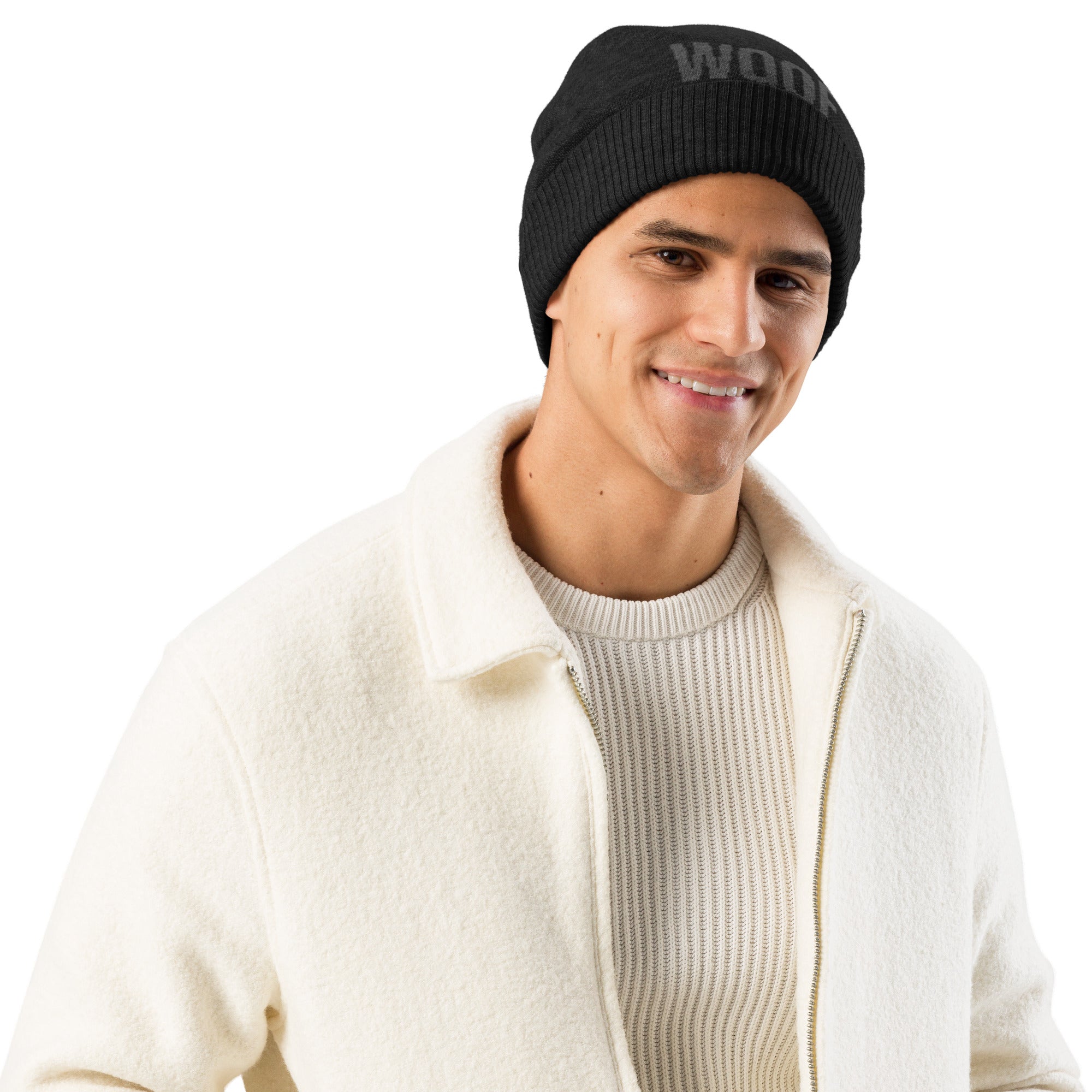 Woof Knitted Beanie .