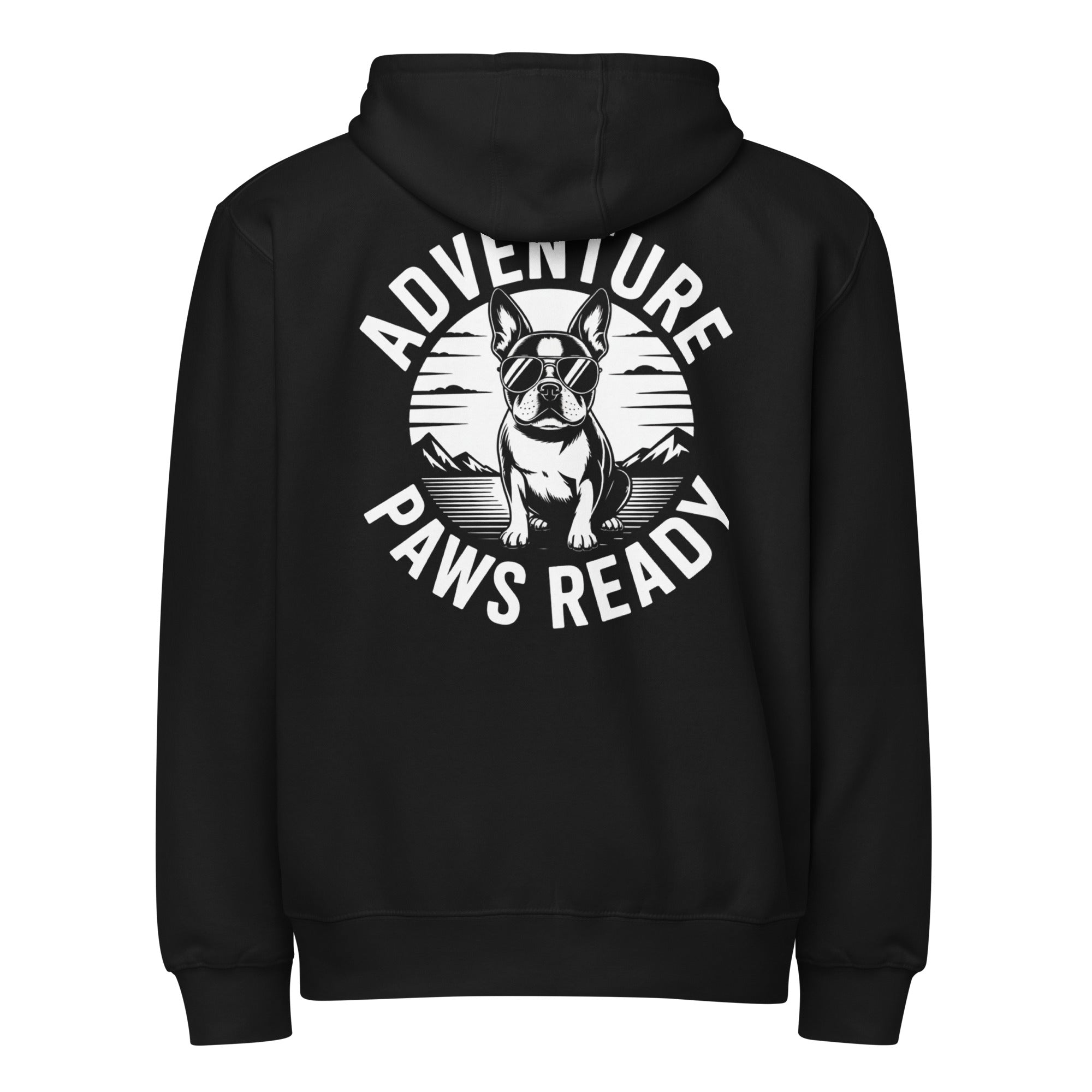 Adventure Paws Ready Premium Zip Hoodie . Black