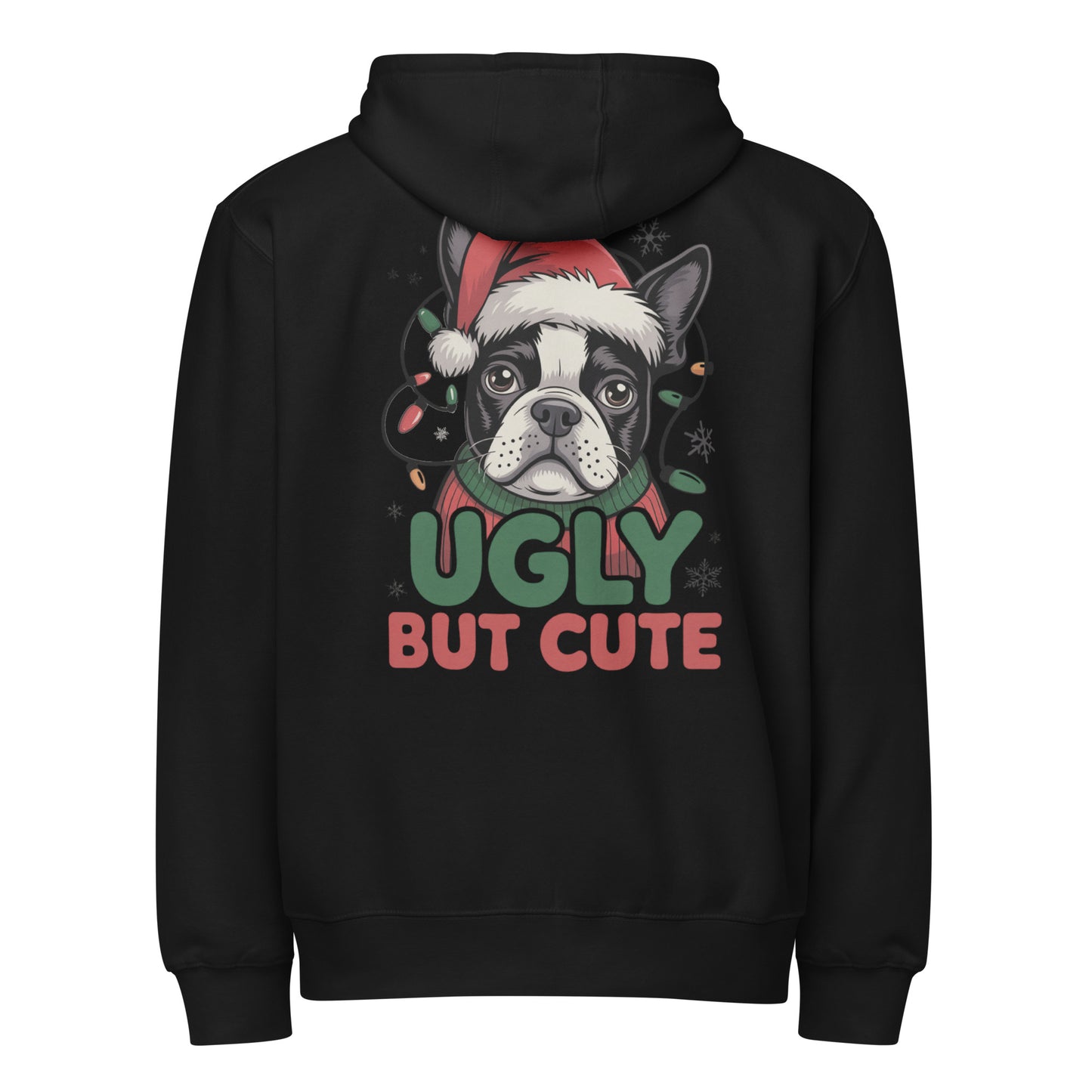 Ugly But Cute Premium Zip Hoodie . Black