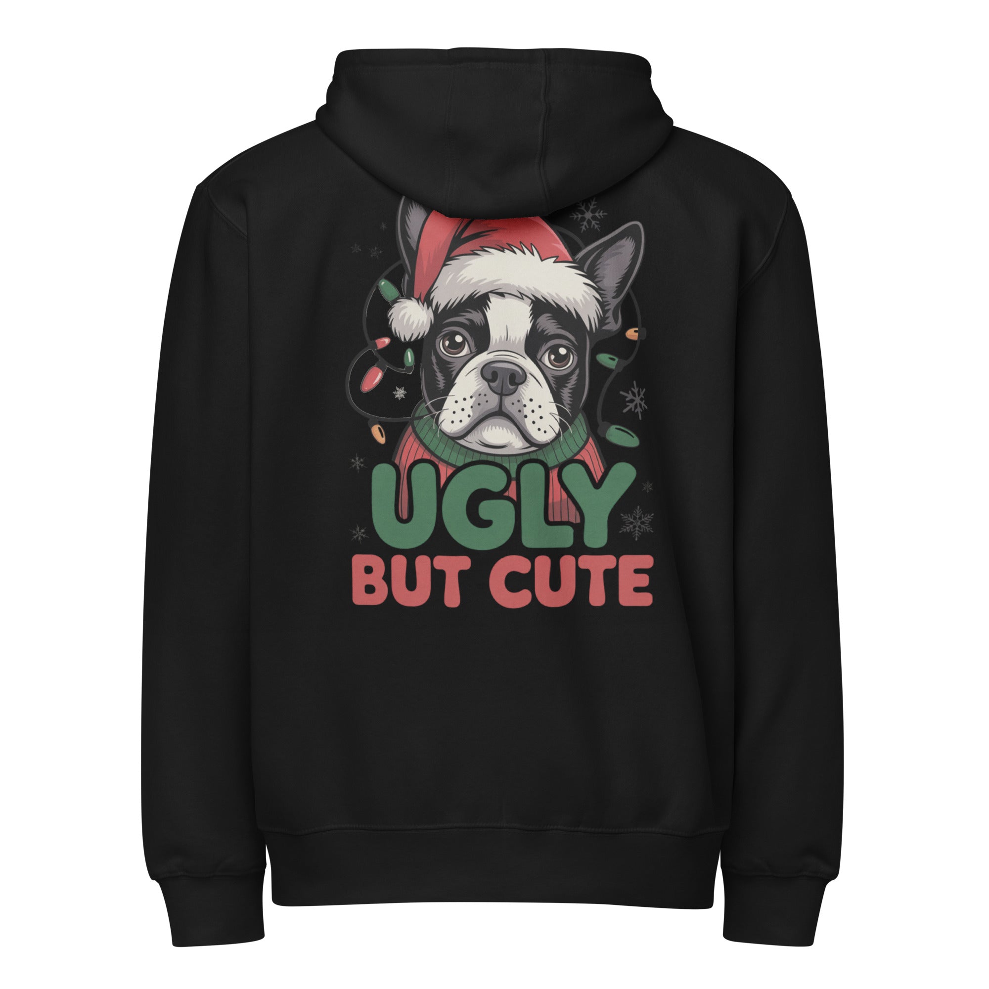 Ugly But Cute Premium Zip Hoodie . Black