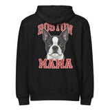 Boston Mama Premium Zip Hoodie . Black