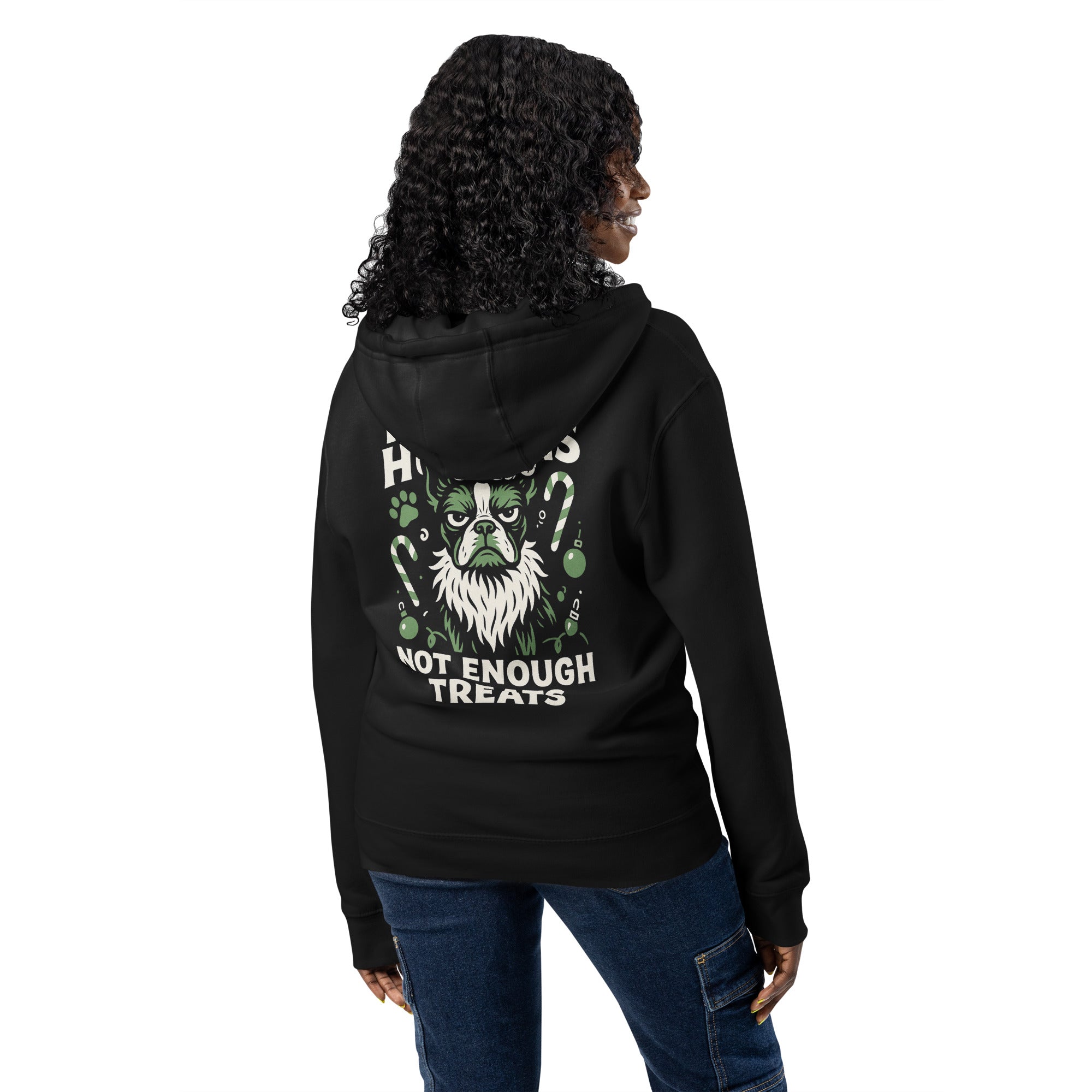 Too Many Humans Not Enough Treats Premium Zip Hoodie .