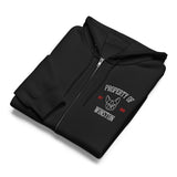 Property Of My Dog Custom Embroidered Premium Full Zip Hoodie .