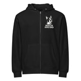 Rescue Dog Dad Premium Full Zip Hoodie . Black