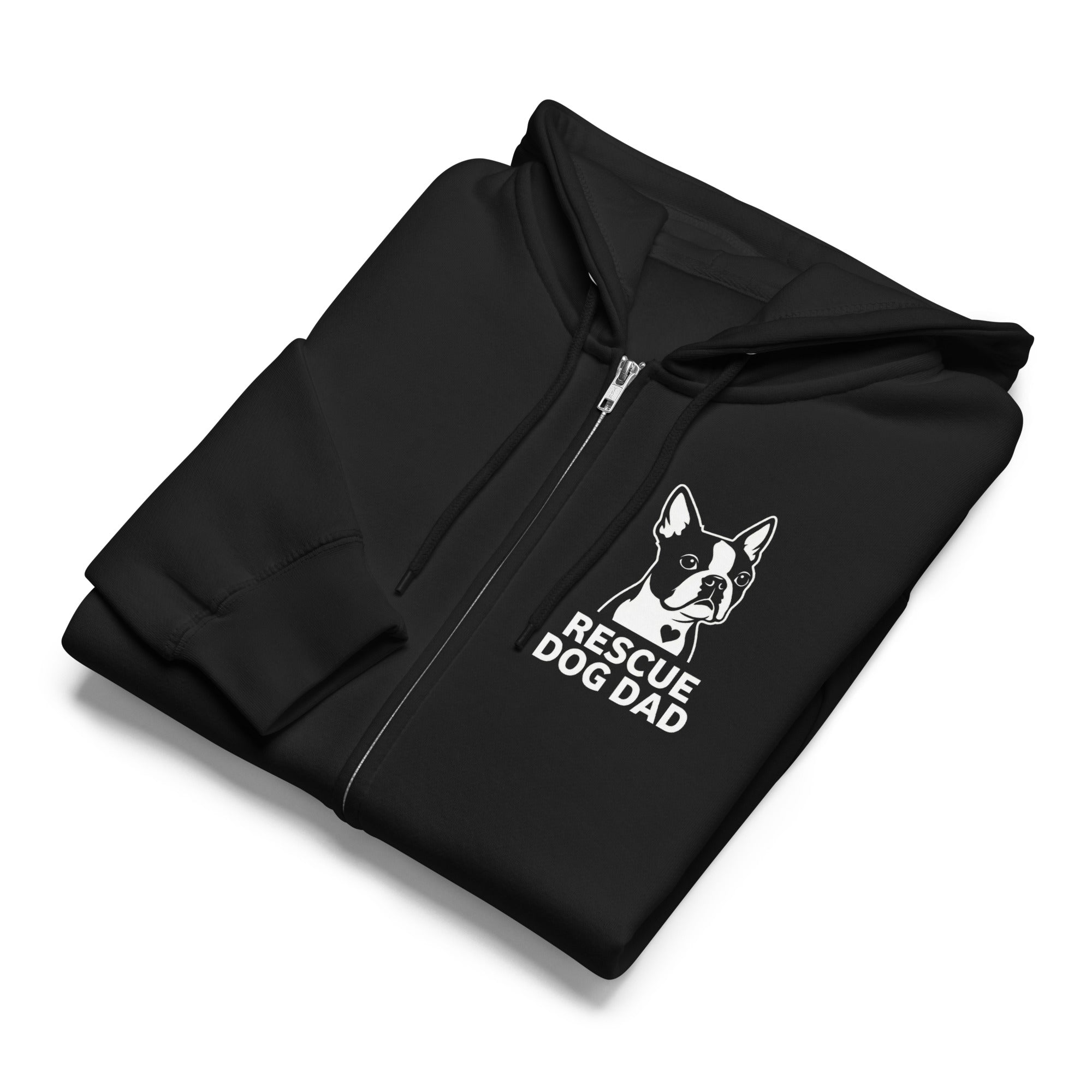 Rescue Dog Dad Premium Full Zip Hoodie .