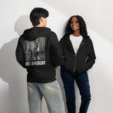 Built Different Strong Boston Terrier Dog Gym Workout Premium Full Zip Hoodie .