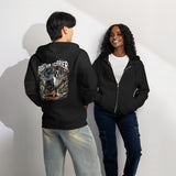 Boston Terrier Wilderness Guardian Premium Full Zip Hoodie .
