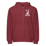 Rescue Dog Mom Premium Full Zip Hoodie . Burgundy