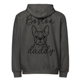 Boston Daddy Mode Premium Full Zip Hoodie . Charcoal Heather