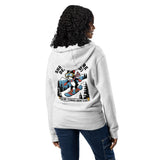 Shred Til You're Dead (Tired) Boston Terrier Snow Club Premium Zip Hoodie .