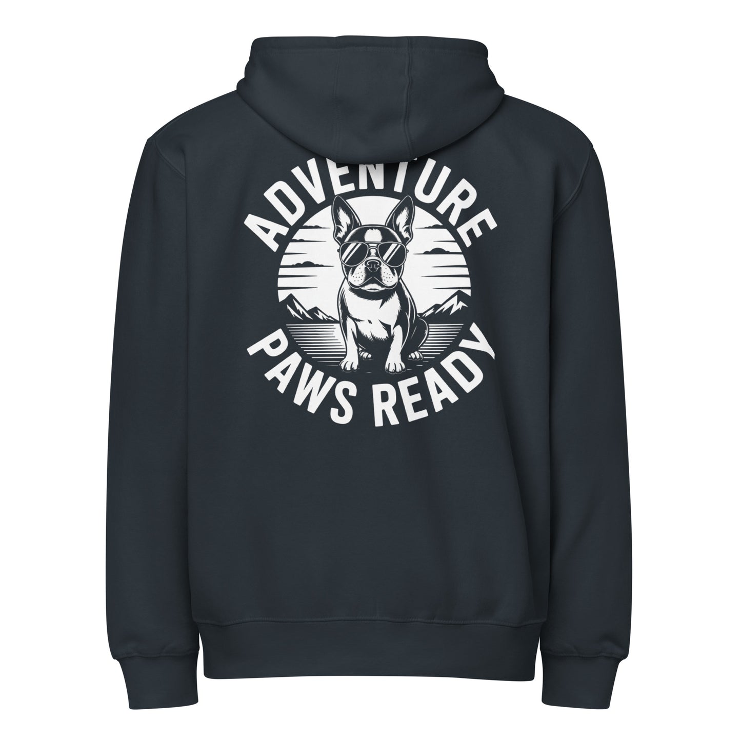 Adventure Paws Ready Premium Zip Hoodie . Navy