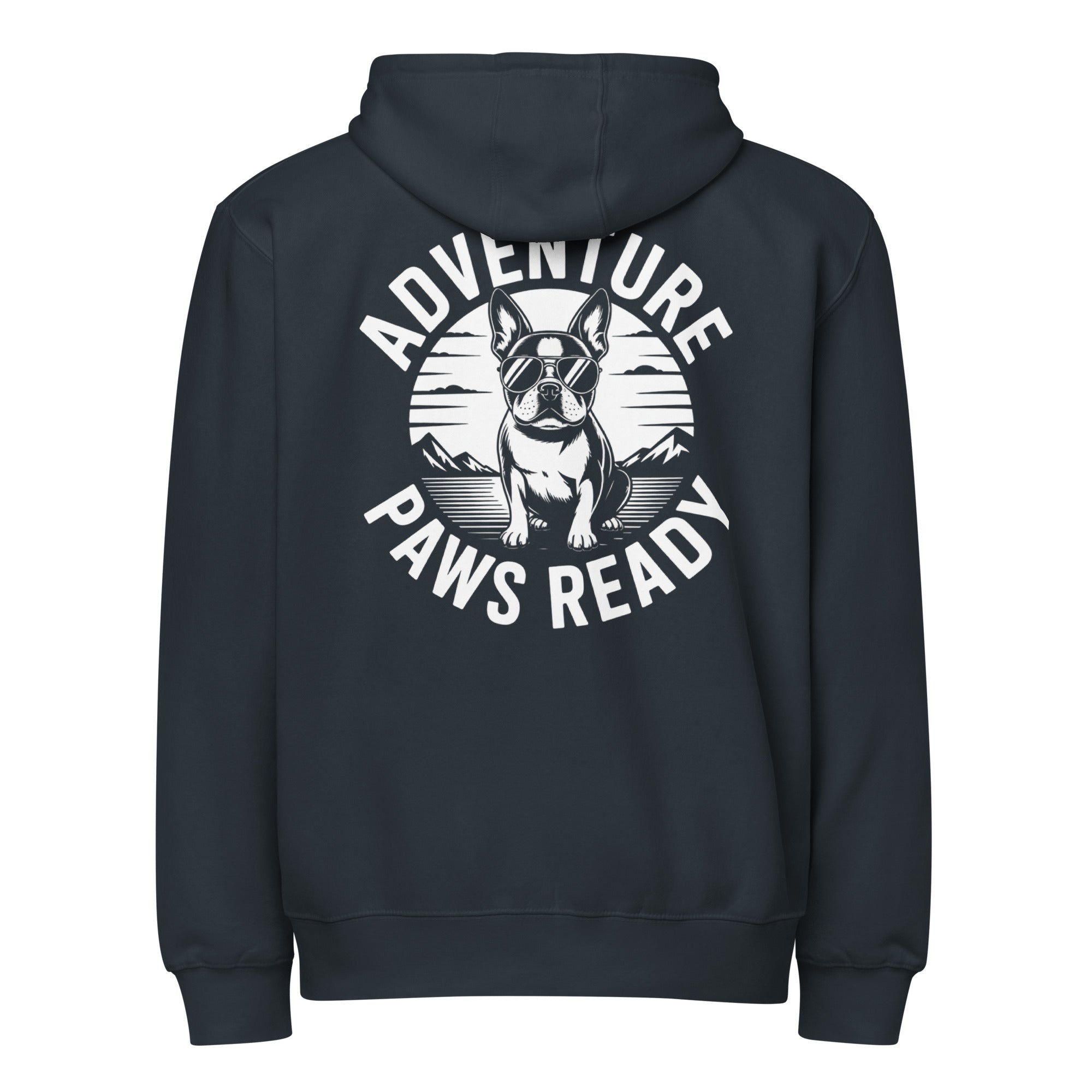 Adventure Paws Ready Premium Zip Hoodie . Navy