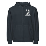 Rescue Dog Dad Premium Full Zip Hoodie . Navy