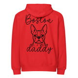 Boston Daddy Mode Premium Full Zip Hoodie . Red