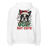 Ugly But Cute Premium Zip Hoodie . White