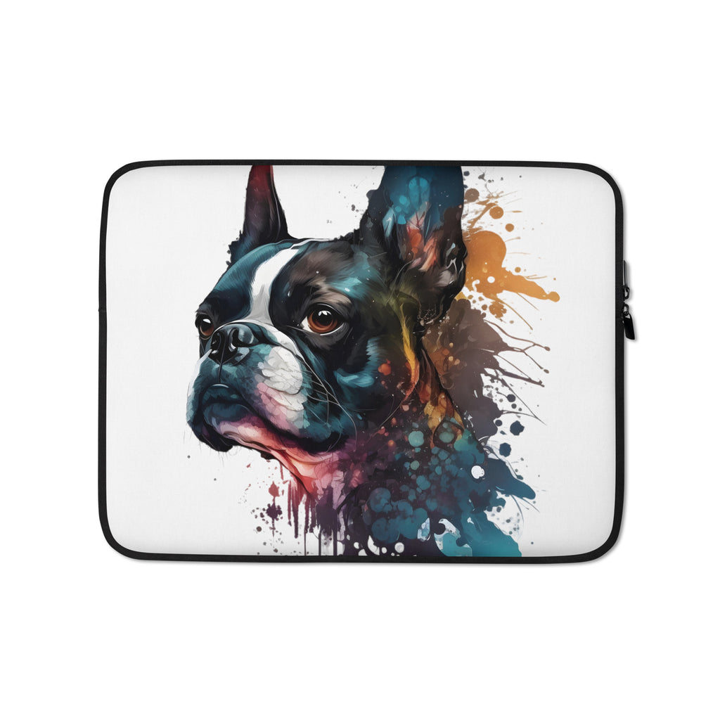 Boston Terrier Art Laptop Sleeve