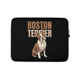 Brown Red Boston Terrier Dog Laptop Sleeve . 13″