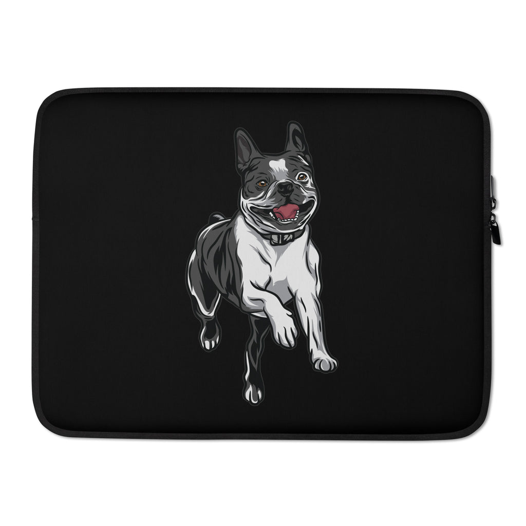 Happy Boston Terrier Dog Laptop or Tablet Sleeve