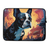 Artistic Representation Of A Boston Terrier In A Surreal Place Laptop or Tablet Sleeve