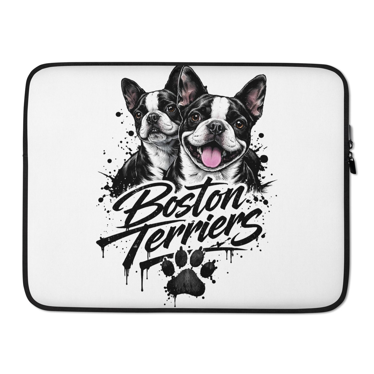 Boston Terriers Grafitti Laptop Sleeve . 15″