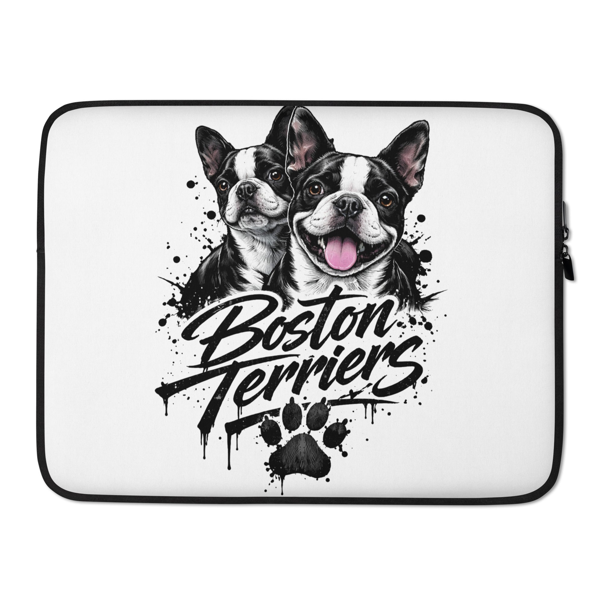 Boston Terriers Grafitti Laptop Sleeve . 15″