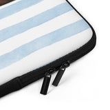 Custom Striped Dog Portait Laptop Sleeve .