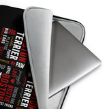 Boston Terrier World Collage Black Laptop Sleeve .