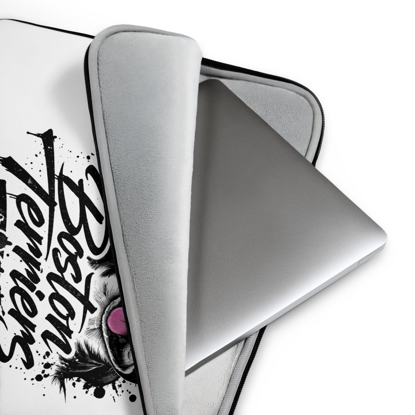 Boston Terriers Grafitti Laptop Sleeve .