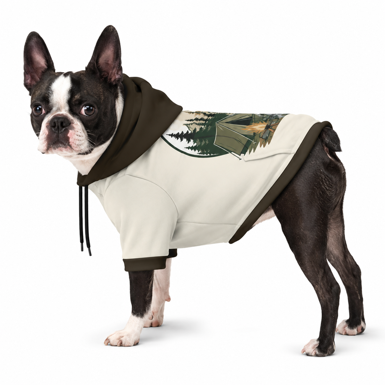 Life Is Better Around the Campfire Boston Terrier Shirt, Camping Dog Zip-Up Hoodie .