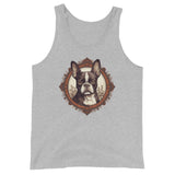 Vintage-Inspired Red Brown Boston Terrier Unisex Tank Top