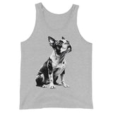 Boston Terrier Line Art Unisex Tank Top