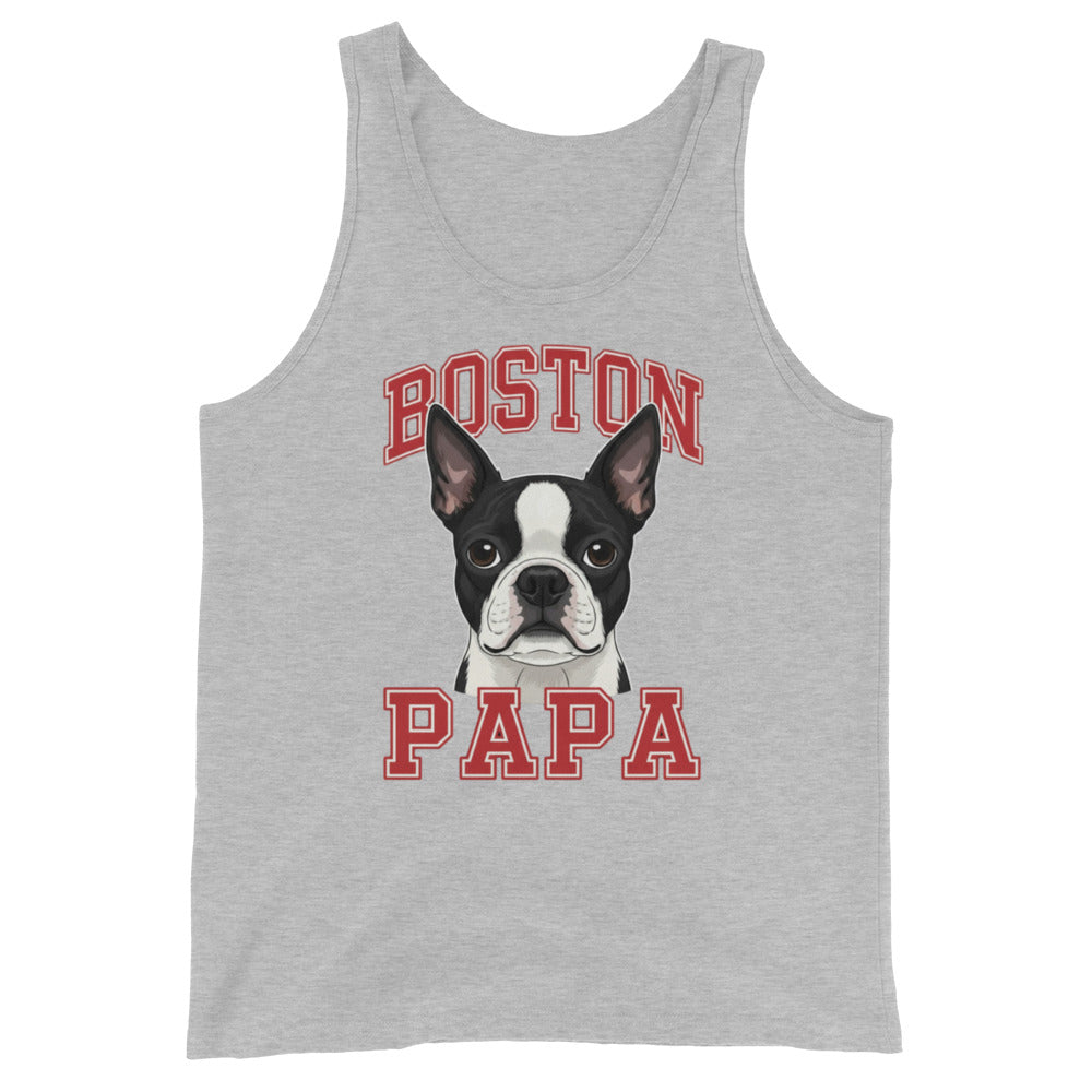 Boston Papa Tank Top . Athletic Heather
