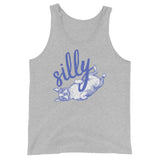 Silly Boston Terrier Dog Upside Down Unisex Tank Top . Athletic Heather