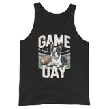 Football Boston Terrier Dog Game Day Unisex Tank Top . Black