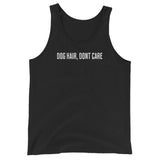 Dog Hair, Don't Care Unisex Tank Top . Black